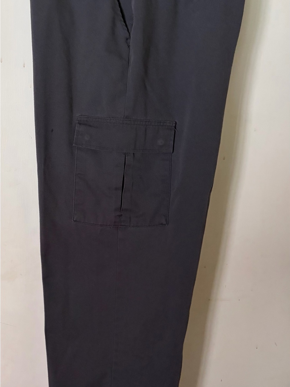 Men's Black Cargo Trousers with Side Utility Pocket